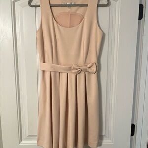 LC Lauren Conrad Cream Mini Dress with Bow